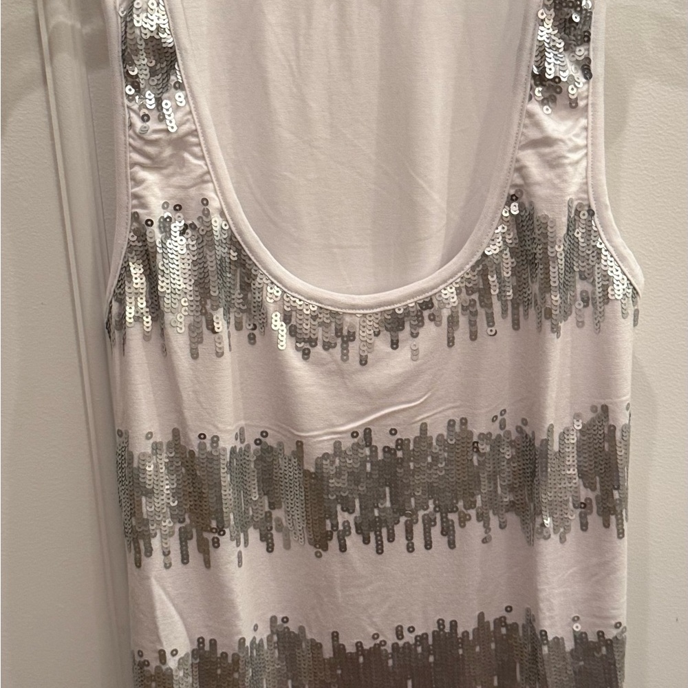 Tart White Sequin Tank Top